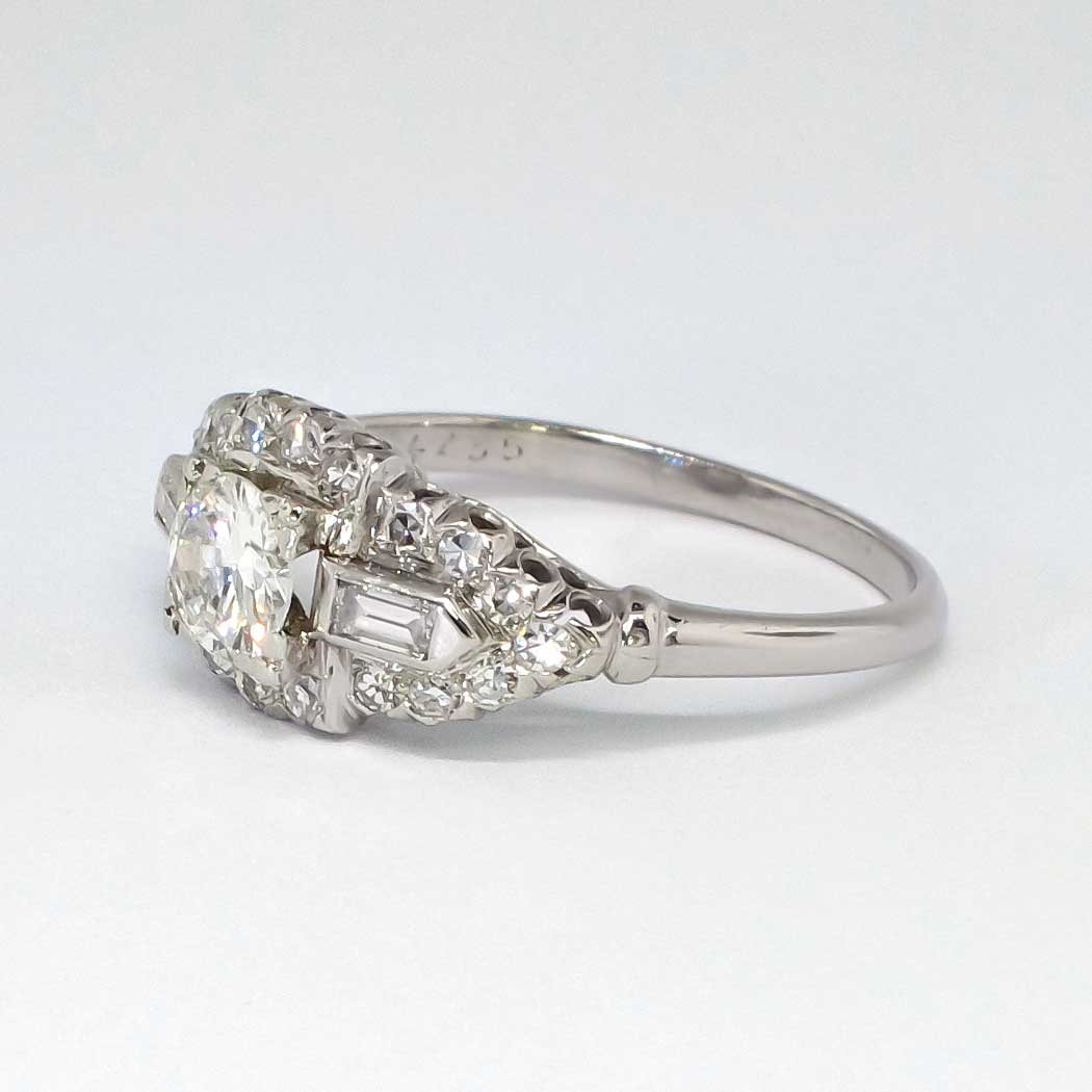 Amazing 1.15ct t.w. 1930's Art Deco Old European Cut Diamond Engagement ...