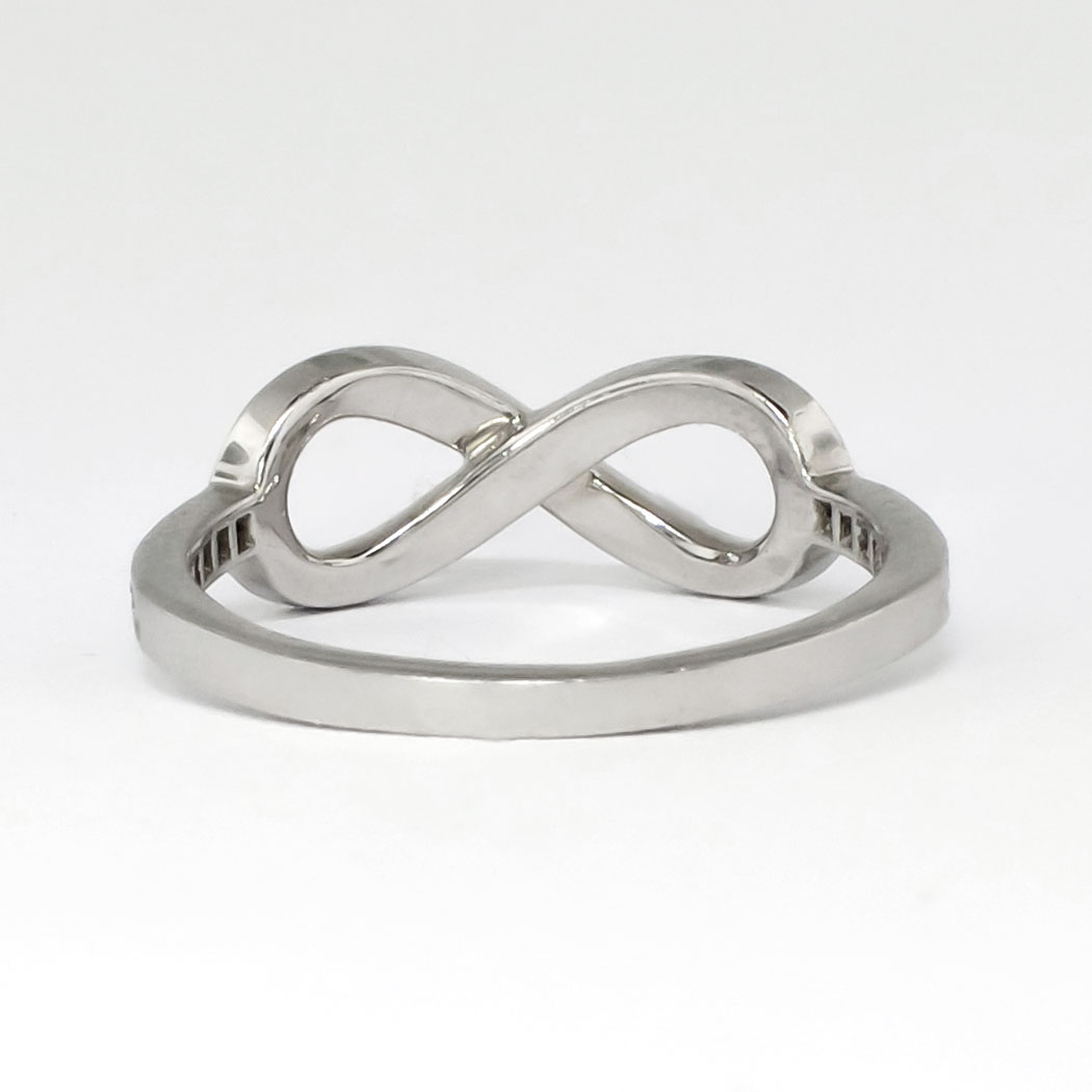 Estate Tiffany & Co. Infinity Diamond Ring Platinum Promise Wedding ...