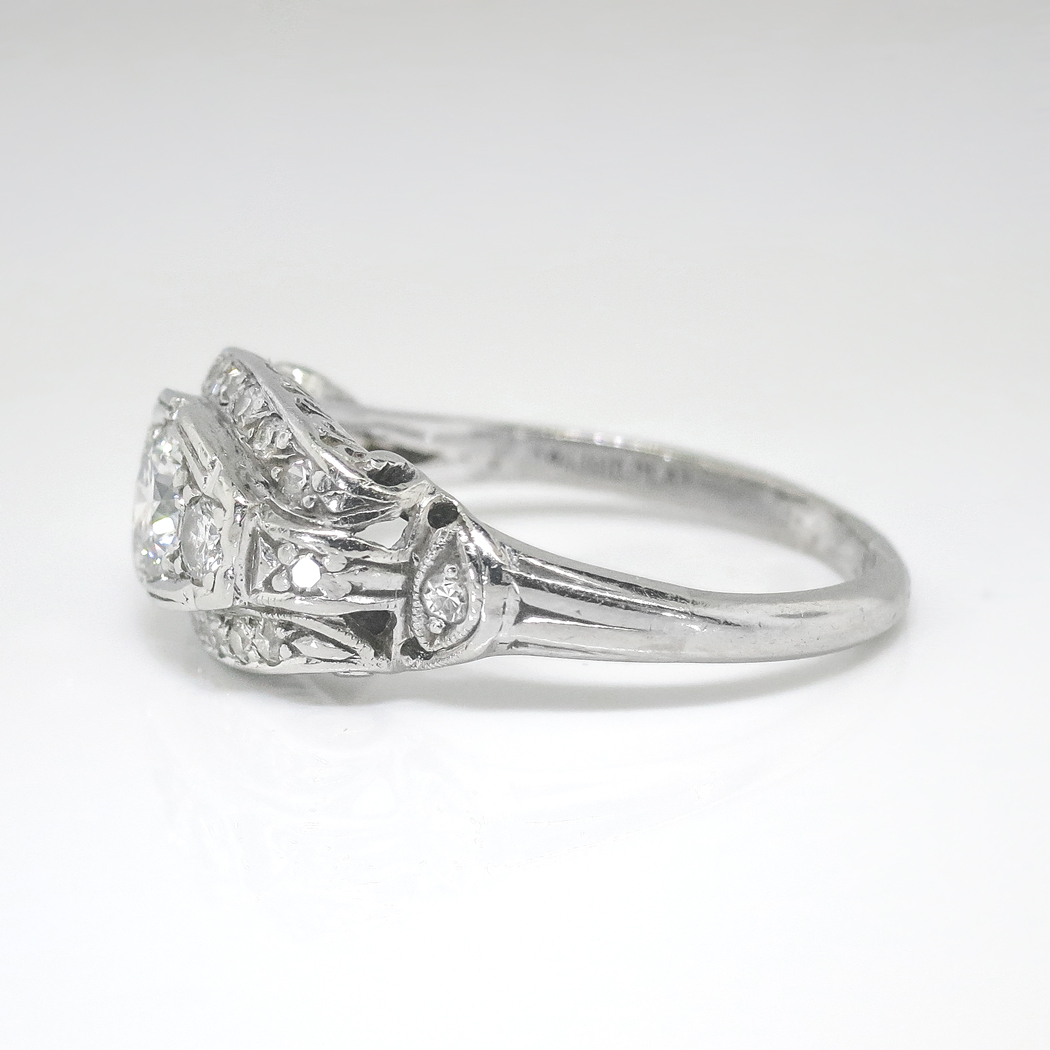 Vintage Art Deco 1930's .74ctw Old Cut Diamond Engagement Anniversary ...