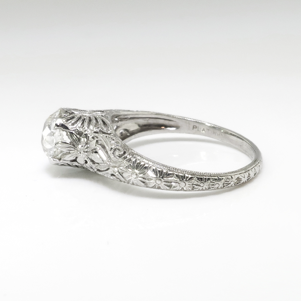 Edwardian Engagement Ring 1915 Antique Old European Cut Diamond ...