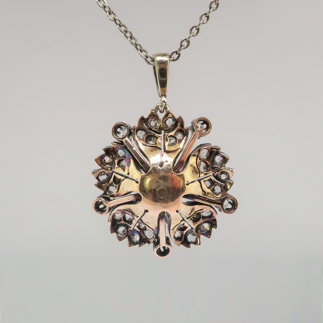 Antique Diamond Pendant Necklace 1.67ct t.w. Circa 1880's Diamond ...