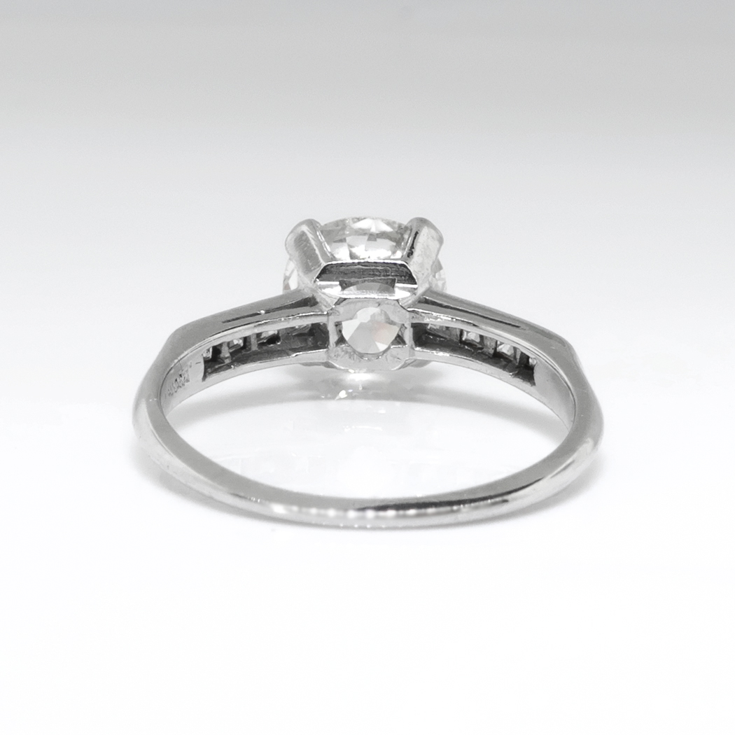 Antique Diamond Engagement Ring Edwardian 2.03ct t.w. French Cut Old ...