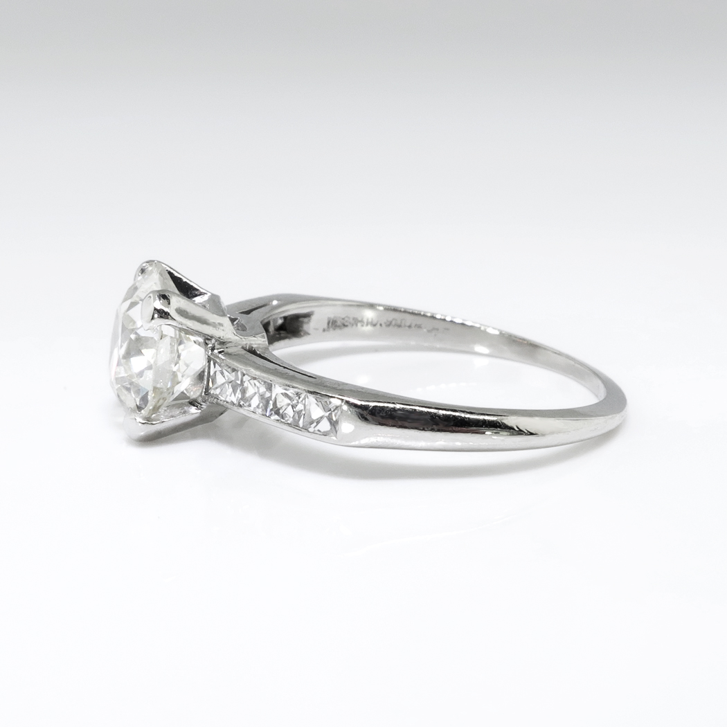 Antique Diamond Engagement Ring Edwardian 2.03ct t.w. French Cut Old ...