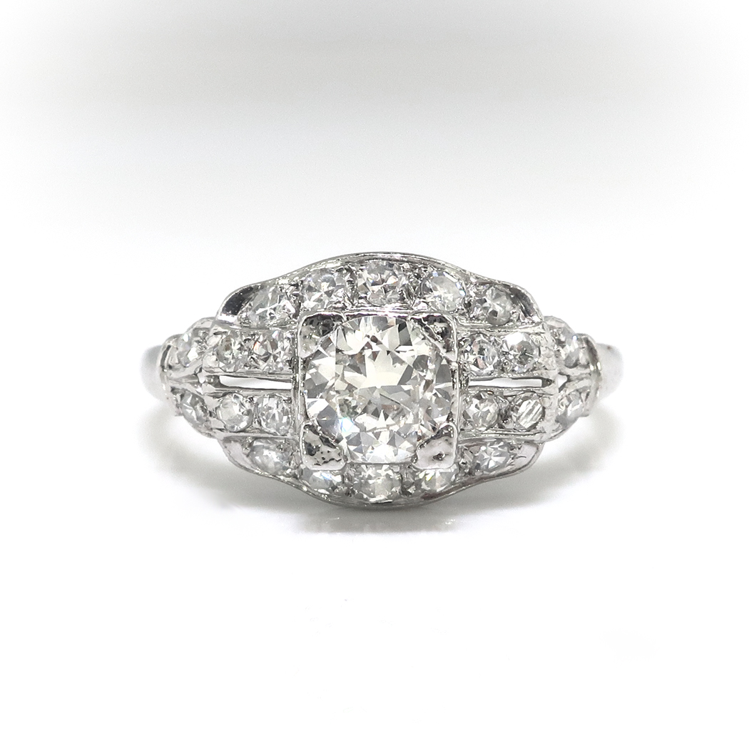 Edwardian Diamond Engagement Ring Circa 1920's 1.05ct t.w. Antique ...