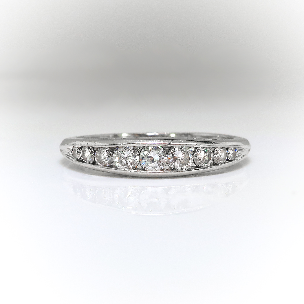 Art Deco Diamond Wedding Band Circa 1930's .44ct t.w. Channel Set ...