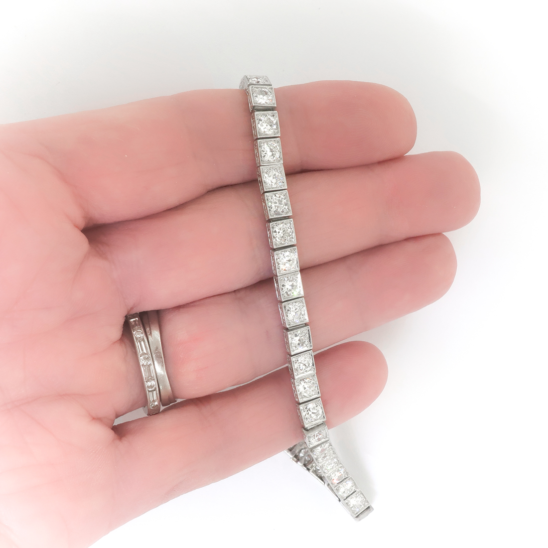 Vintage Art Deco Platinum Diamond Bracelet – DeBoscq Fine Jewelry