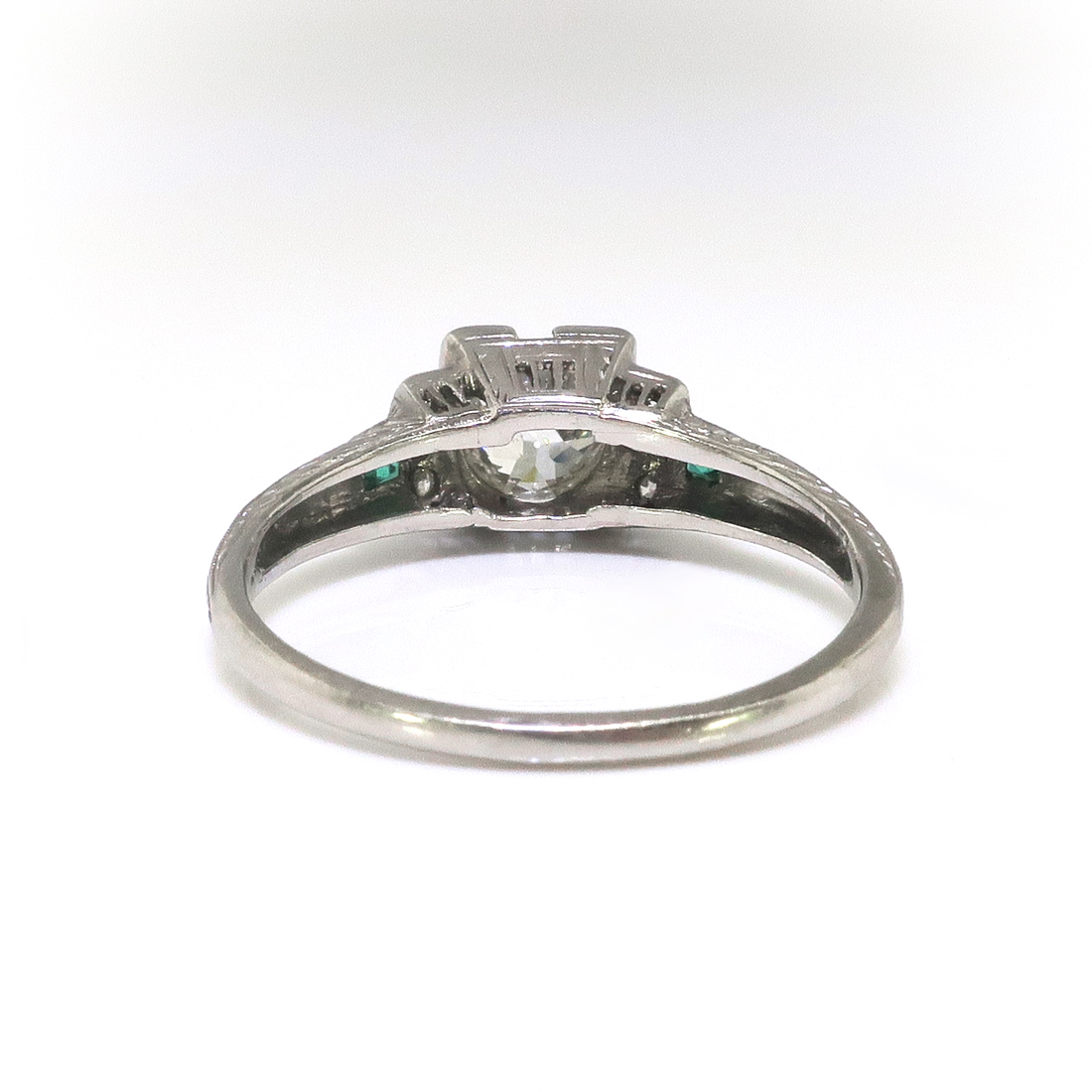 Art Deco Engagement Ring .65ct t.w. Old European Cut Diamond Lab ...