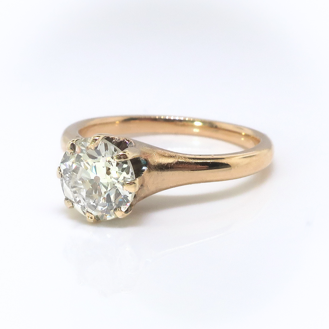 Antique 1ct. Diamond Solitaire Engagement Ring 14k | Antique Vintage ...