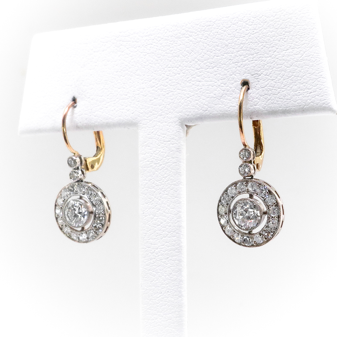 Art Deco Diamond Earrings Vintage 1930's 1.42ct t.w. Antique Wedding ...