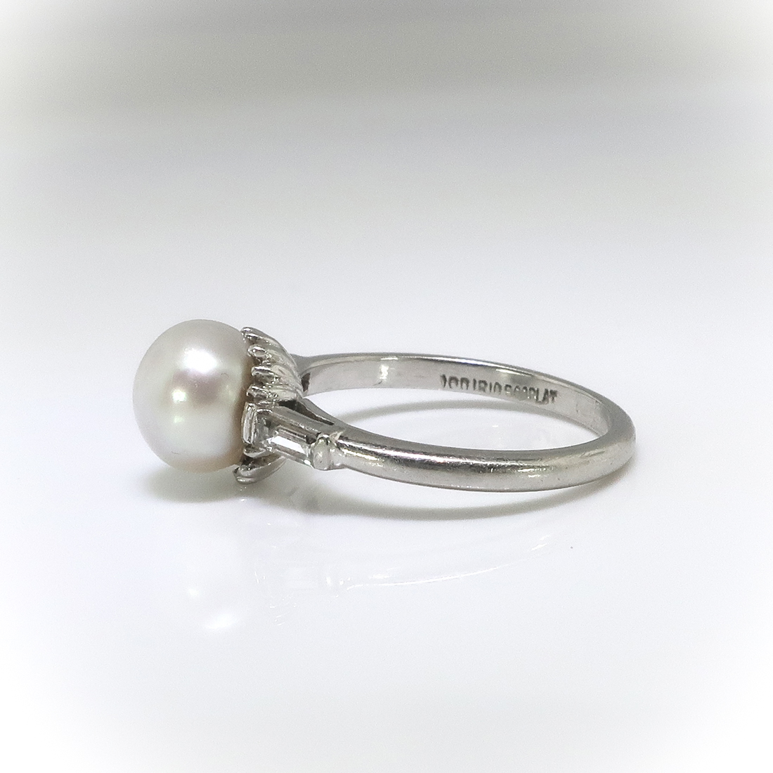 Vintage Pearl Diamond Ring Circa 1940's .08ct t.w. Birthstone Wedding ...