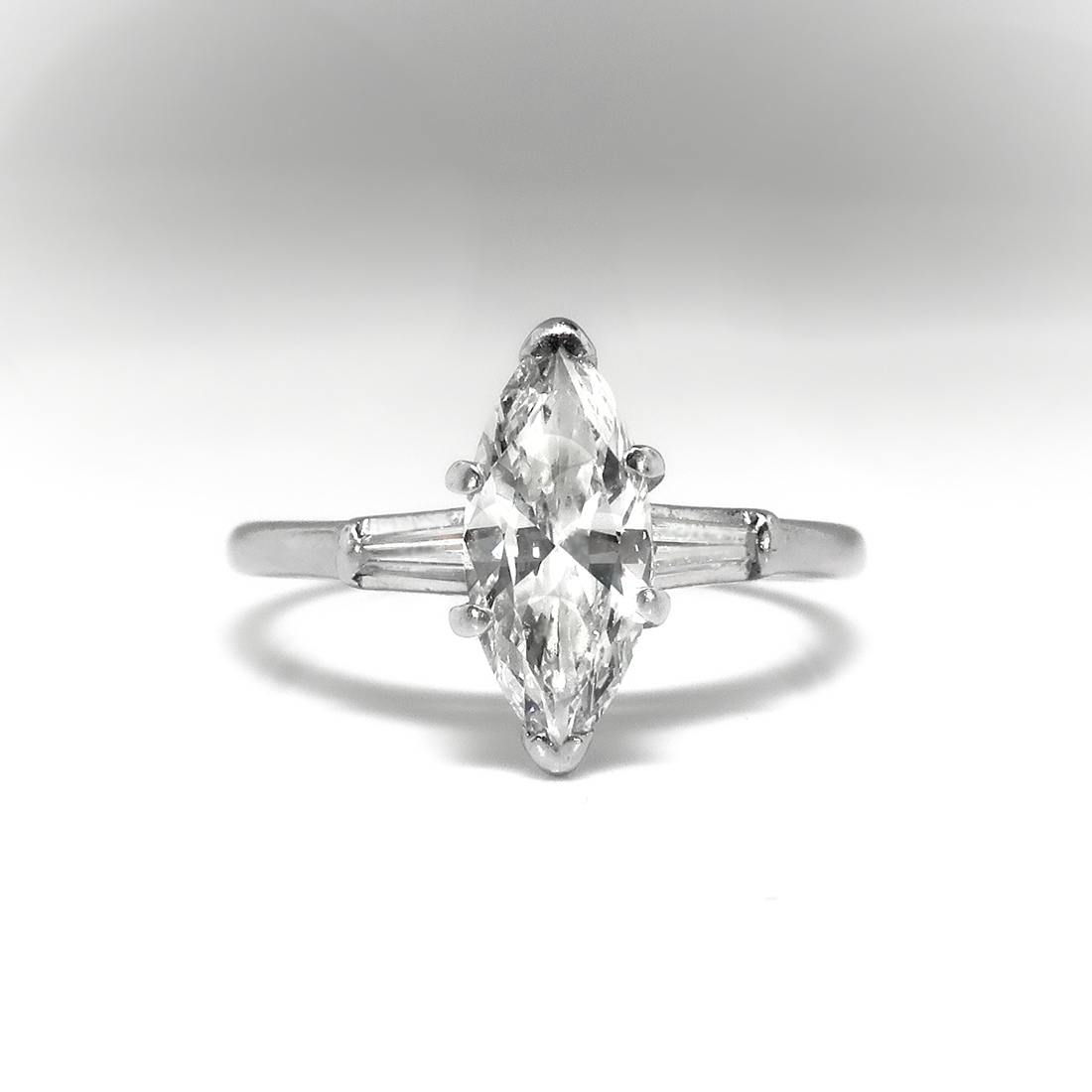 Antique Star Marquise Cut Diamond Ring c1950 – Pippin Vintage Jewelry