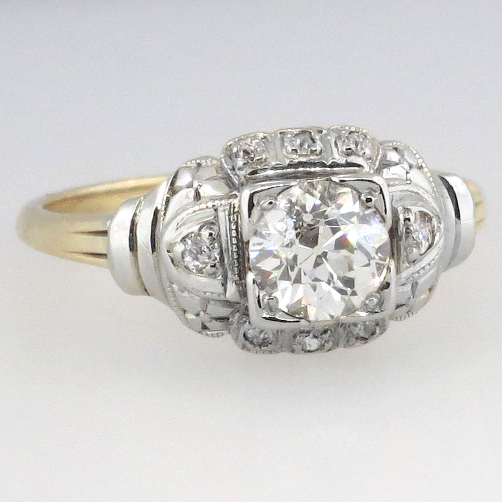 Original Glittering Art Deco 1ctw Engagement Ring