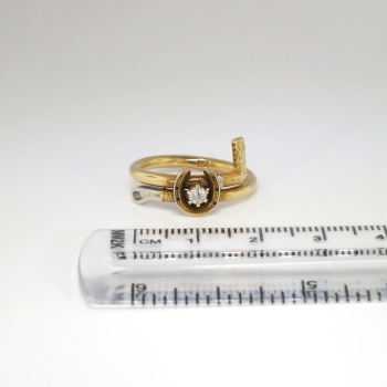 Antique Victorian 1890's .12ct Old Mine Cut Diamond Equestrian ...