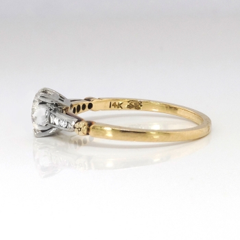 Vintage Diamond Engagement Ring Circa 1950's Retro Old Transitional Cut ...