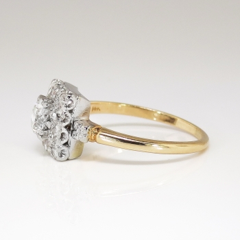 Art Deco Diamond Engagement Ring Circa 1930's Old European Cut Diamond ...