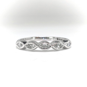 Art Deco Wedding Band Circa 1930's .25ct t.w. Five Stone Marquise ...