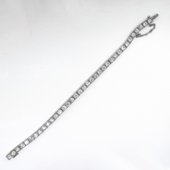 Art Deco 7.20ct t.w. Diamond Tennis Bracelet Circa 1930's ...