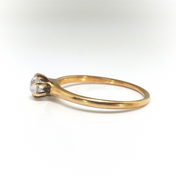 Antique Diamond Engagement Ring Victorian 1890's .26ct Old European Cut ...