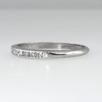 Thin Diamond Wedding Band Platinum Pictures