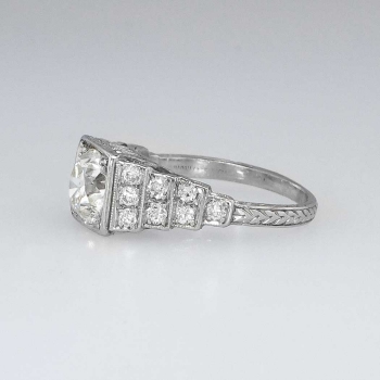 Elegant Art Deco 1.50ctw Old European Cut Diamond Engagement Ring ...