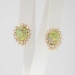 Phenomenal Estate 4.50ct t.w. Mystical Opal & Diamond Omega Back Earrings 18k