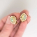 Phenomenal Estate 4.50ct t.w. Mystical Opal & Diamond Omega Back Earrings 18k