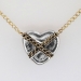 Rare Tiffany & Co. Two Tone Heart Pendant SS/14k 