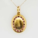 Antique Locket Art Nouveau 1900's Old Mine Cut Diamond Natural Ruby Locket Pendant 18k Gold 14k Gold