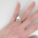 Estate Majestic Silvery 10.85mm South Sea Pearl & .50ct t.w. Diamond Ring 18k