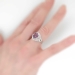 Rare 3.61ct t.w. 1930's Hexagon Amethyst & Old European Cut Diamond Filigree Ring Platinum