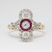 Fantastic .42ct t.w. Rare 1920's Ruby & Old Cut Diamond Ring 18k/Platinum