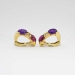 Estate Tiffany & Co. Paloma Picasso Amethyst Tourmaline Diamond Earrings 18k