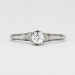 Pretty Ornate .20ct Edwardian Old European Cut Diamond Solitaire Engagement Ring 18k