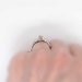 Pretty Ornate .20ct Edwardian Old European Cut Diamond Solitaire Engagement Ring 18k