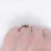 Sweet 1ct t.w. Estate Oval Diamond & Ballerina Diamond Halo Ring 14k