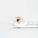 Antique Victorian 1890's Blue Sapphire & Old Mine Cut Diamond Bypass Engagement Birthstone Anniversary 18k Rose Yellow Gold