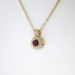 Estate .91ct t.w. Rich Pigeon's Blood Ruby & Pave' Diamond Pendant 18k