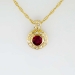 Estate .91ct t.w. Rich Pigeon's Blood Ruby & Pave' Diamond Pendant 18k