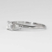 Elegant Understated 1940's .30ct t.w. Square Emerald Cut Diamond Engagement Ring Platinum