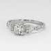 Glorious .48ct t.w. 1940's Old Transitional Cut Diamond Engagement Ring 14k