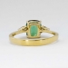 Beautiful Estate 1.39ct t.w. Cushion Cut Green Tourmaline & Pear Diamond Three Stone Ring 18k