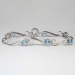 Estate Swirling 3.10ct t.w. Aquamarine & Diamond Bracelet 18k White Gold