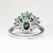 Vintage Turquoise Diamond Ring Circa 1950's Robin's Egg Blue Turquoise & Diamond Ring Platinum