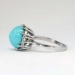 Vintage Turquoise Diamond Ring Circa 1950's Robin's Egg Blue Turquoise & Diamond Ring Platinum