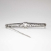 Sensational 1920's 2.15ct t.w. Huge Old Cushion Cut Diamond Bar Pin Platinum/14k