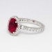 Museum Quality 2.86ct t.w. Natural Red Spinel & Diamond Halo Ring Platinum