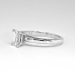 Timeless 1970's Perfect .59ct Emerald Cut Diamond Solitaire Engagement Ring Platinum