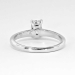 Timeless 1970's Perfect .59ct Emerald Cut Diamond Solitaire Engagement Ring Platinum