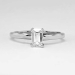 Timeless 1970's Perfect .59ct Emerald Cut Diamond Solitaire Engagement Ring Platinum