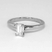 Timeless 1970's Perfect .59ct Emerald Cut Diamond Solitaire Engagement Ring Platinum